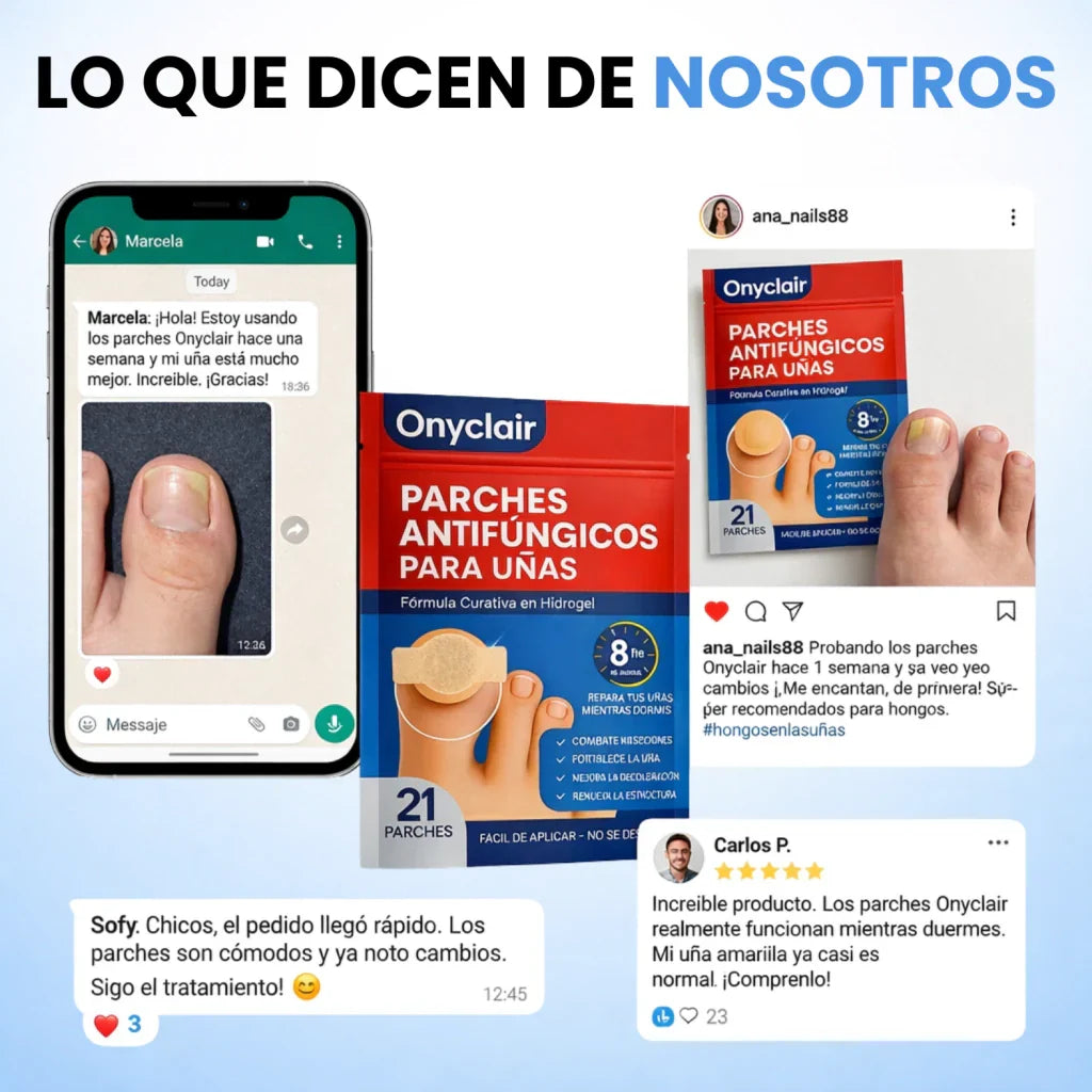 Onyclair® Parches Antihongos - Eliminan Hongos y Regeneran tus Uñas