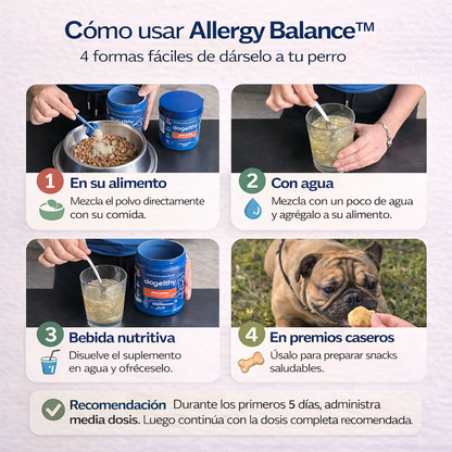 Allergy Balance™ – Suplemento Natural para Alergias y Picazón en Perros