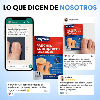 Onyclair® Parches Antihongos - Eliminan Hongos y Regeneran tus Uñas