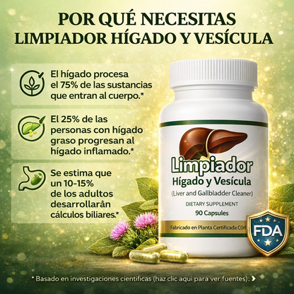 Limpiador Hígado y Vesícula, Boldo & Milk Thistle Extract