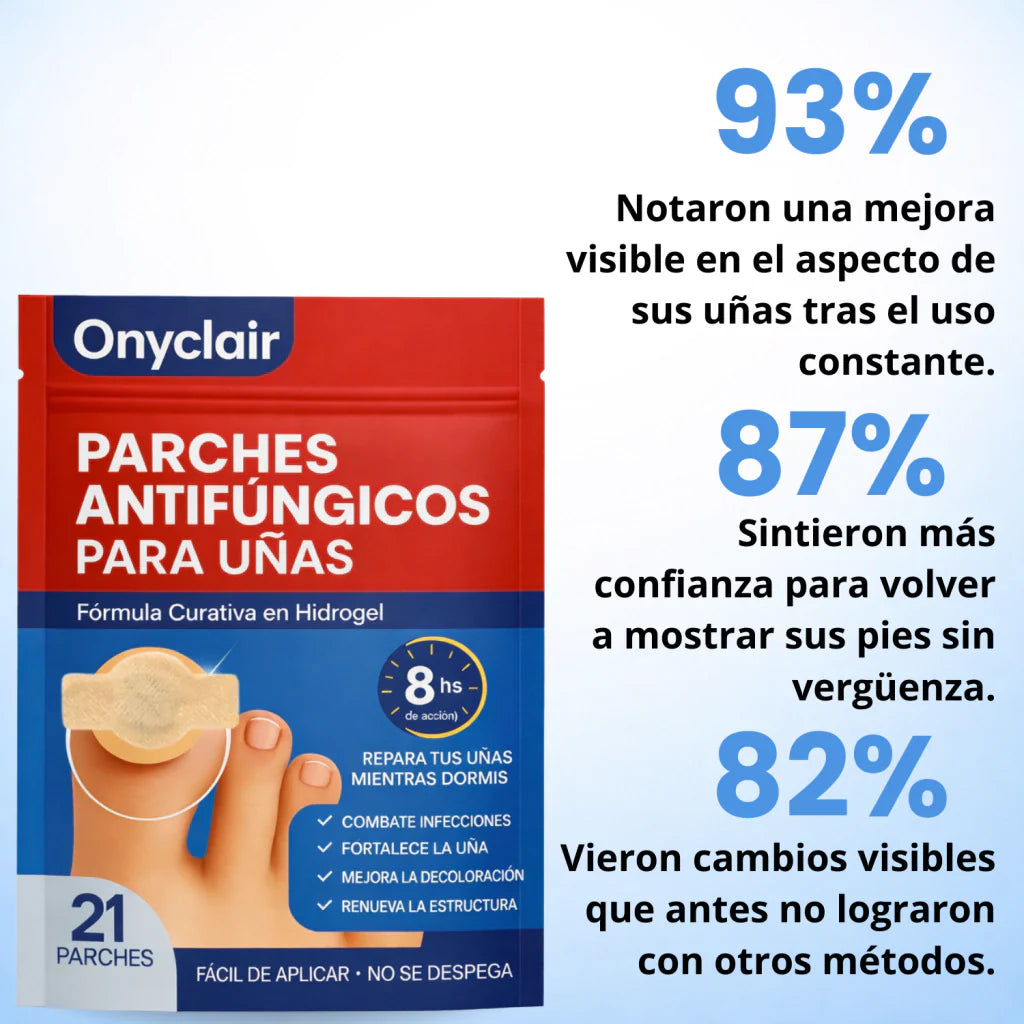 Onyclair® Parches Antihongos - Eliminan Hongos y Regeneran tus Uñas