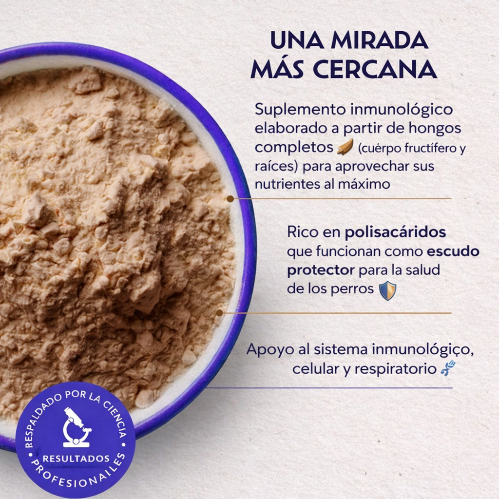 Turkey Tail - Polvo de Hongos Multivitamínico para Perros