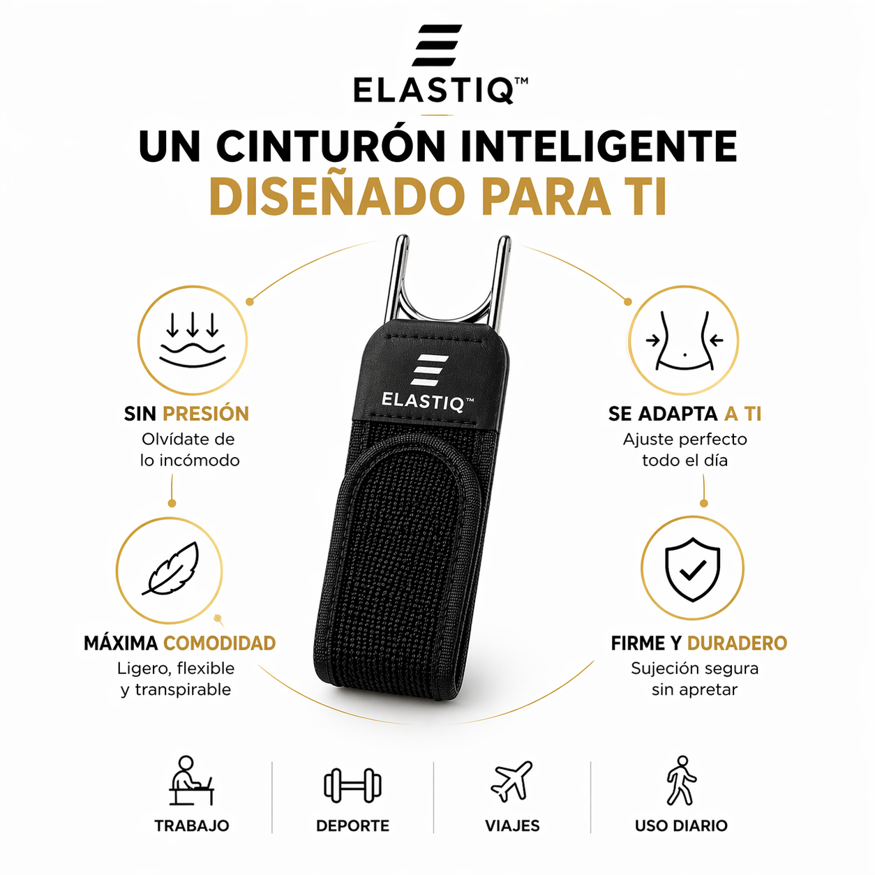 ELASTIQ™ - PACK DUO - Cinturón que se adapta a tu cuerpo