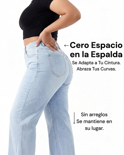 Jeans BBL de pierna ancha y tiro medio